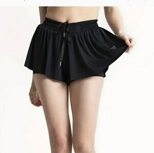 Sexy Black Flouncy Drawstring Skorts Amazon Brand size S